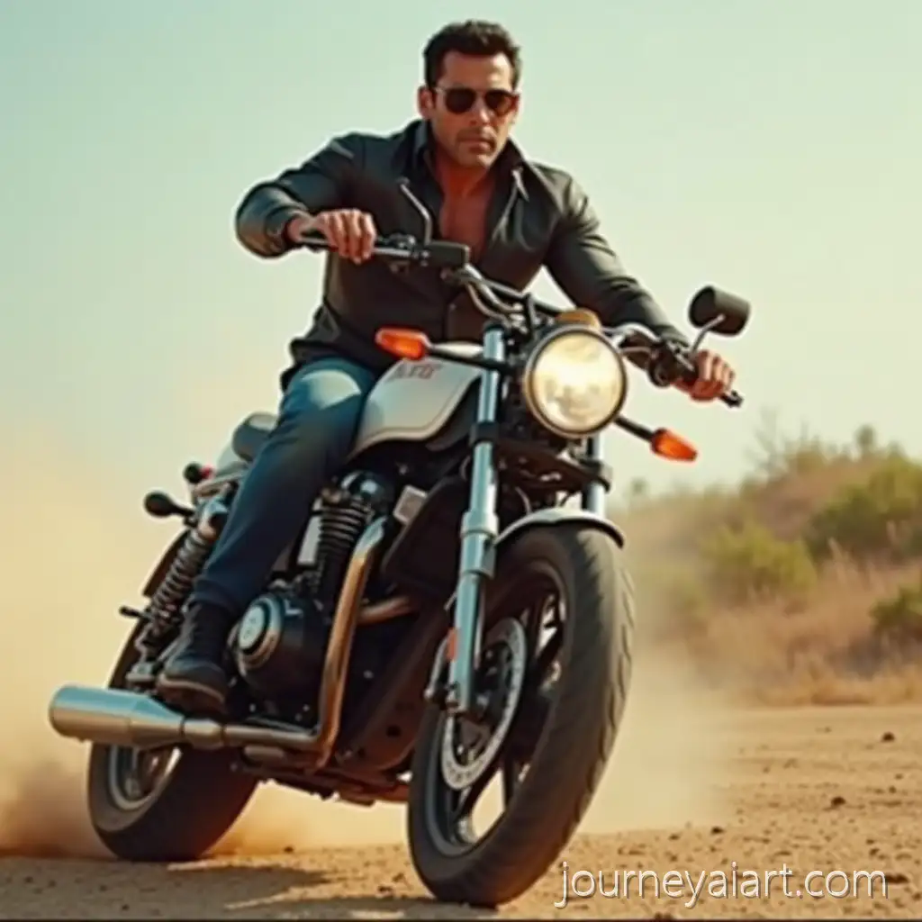 Bollywood-Star-Salman-Khan-Riding-Heavy-Bike-in-Action-Shot