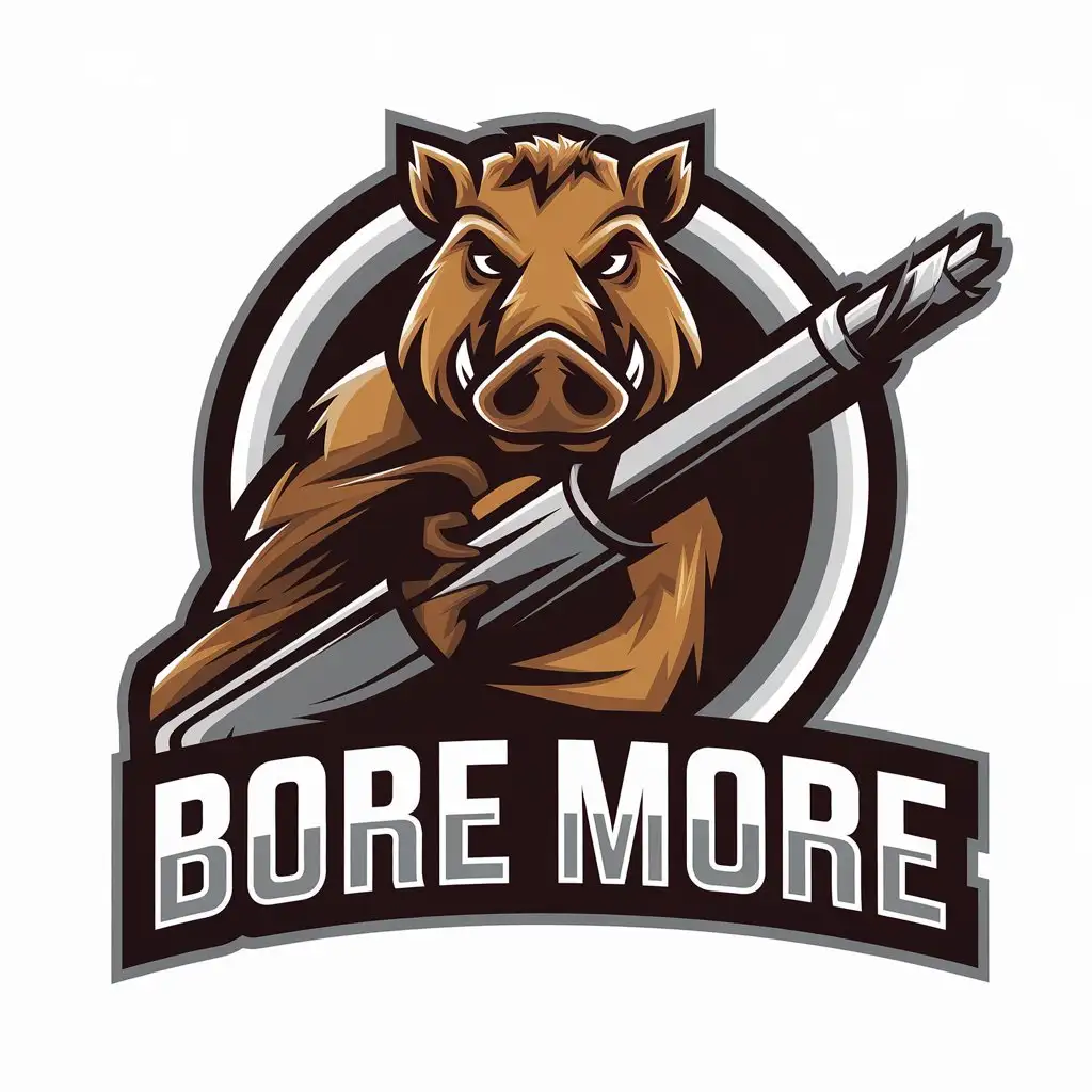 LOGO Design for Bore More Boar Holding Core Hole Drill for Construction Industry