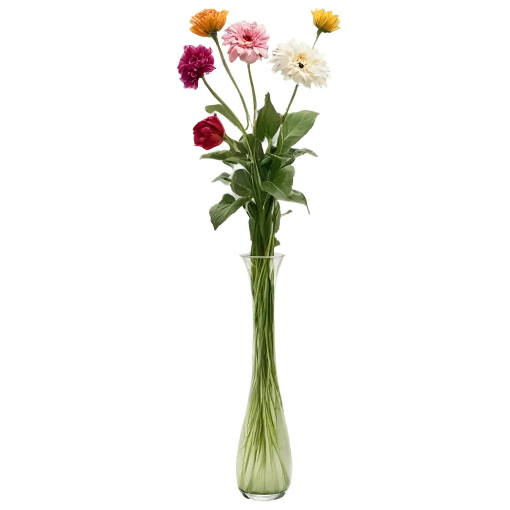 HighQuality-Transparent-PNG-of-Different-Tall-Flowers-in-a-Vase-for-Versatile-Uses