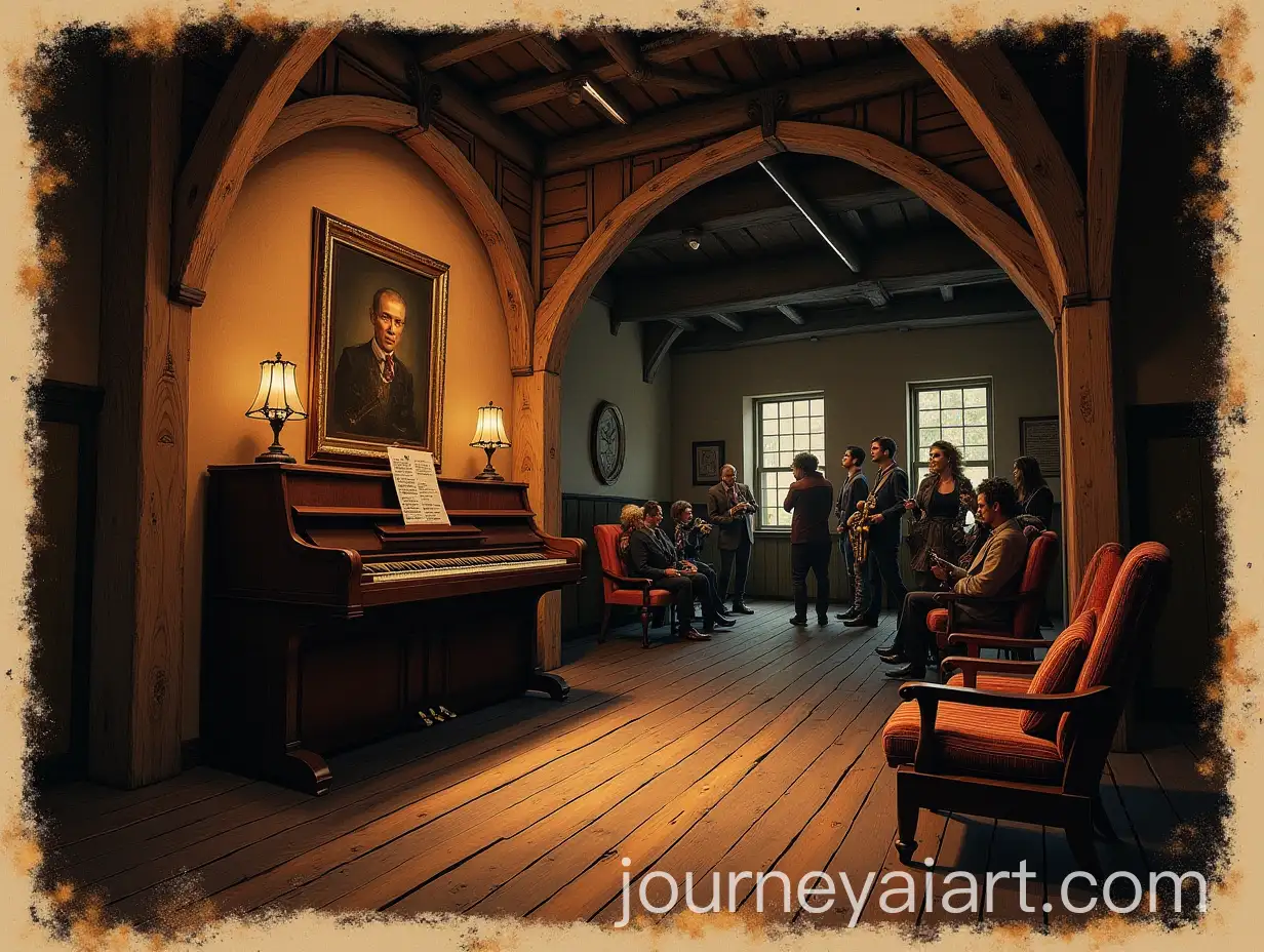AI-Art-Prompt-ExpansionVintage-Jazz-Night-Poster-in-18thCentury-Barn-Setting