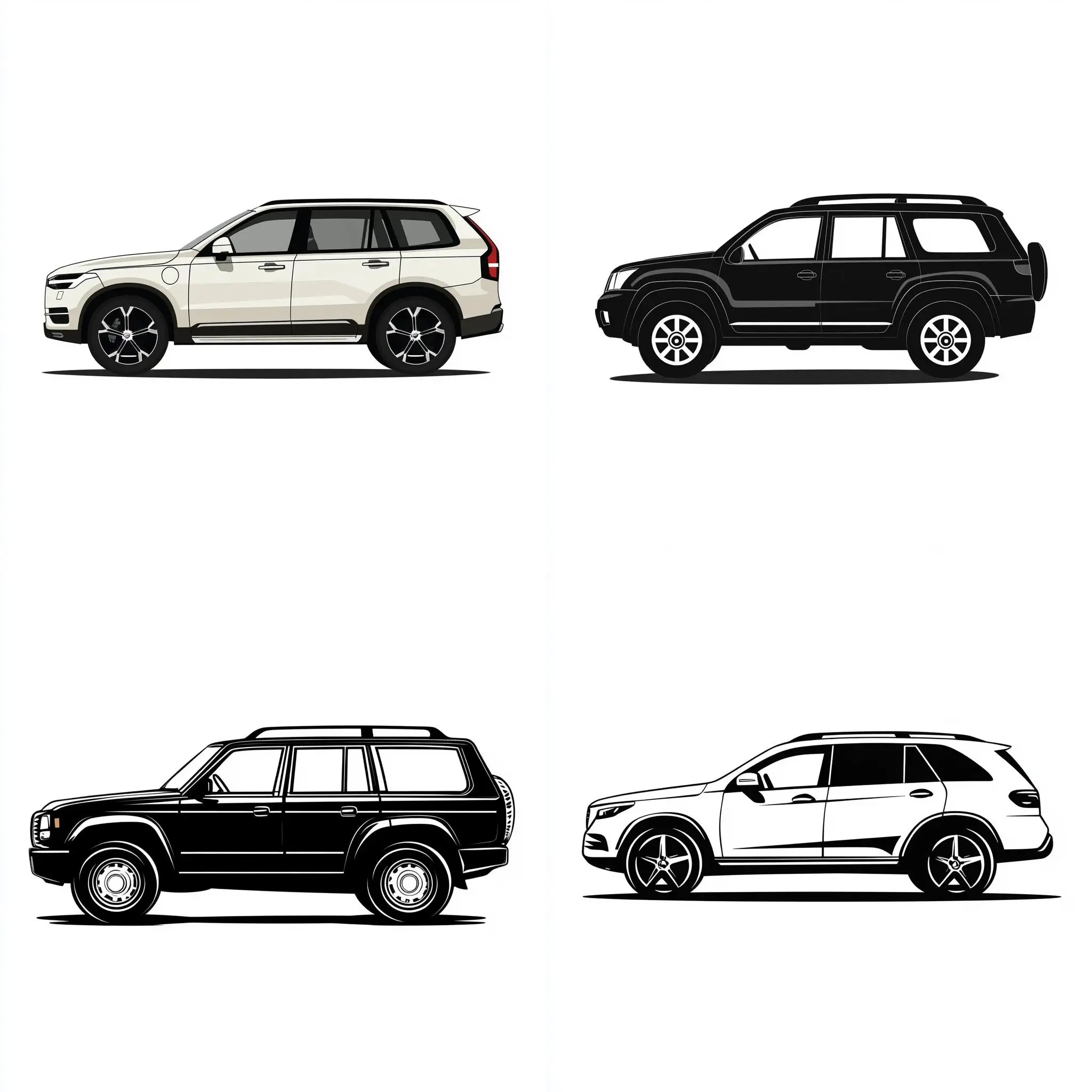 Minimal-Vector-Illustration-of-SUV-Cars-on-White-Background
