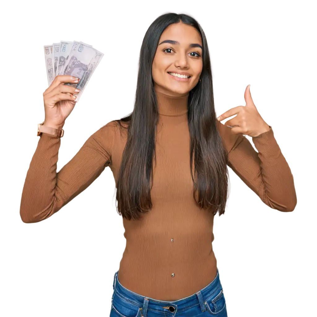 Indian-Money-Holding-Girl-PNG-Image-HighQuality-and-Versatile-Design