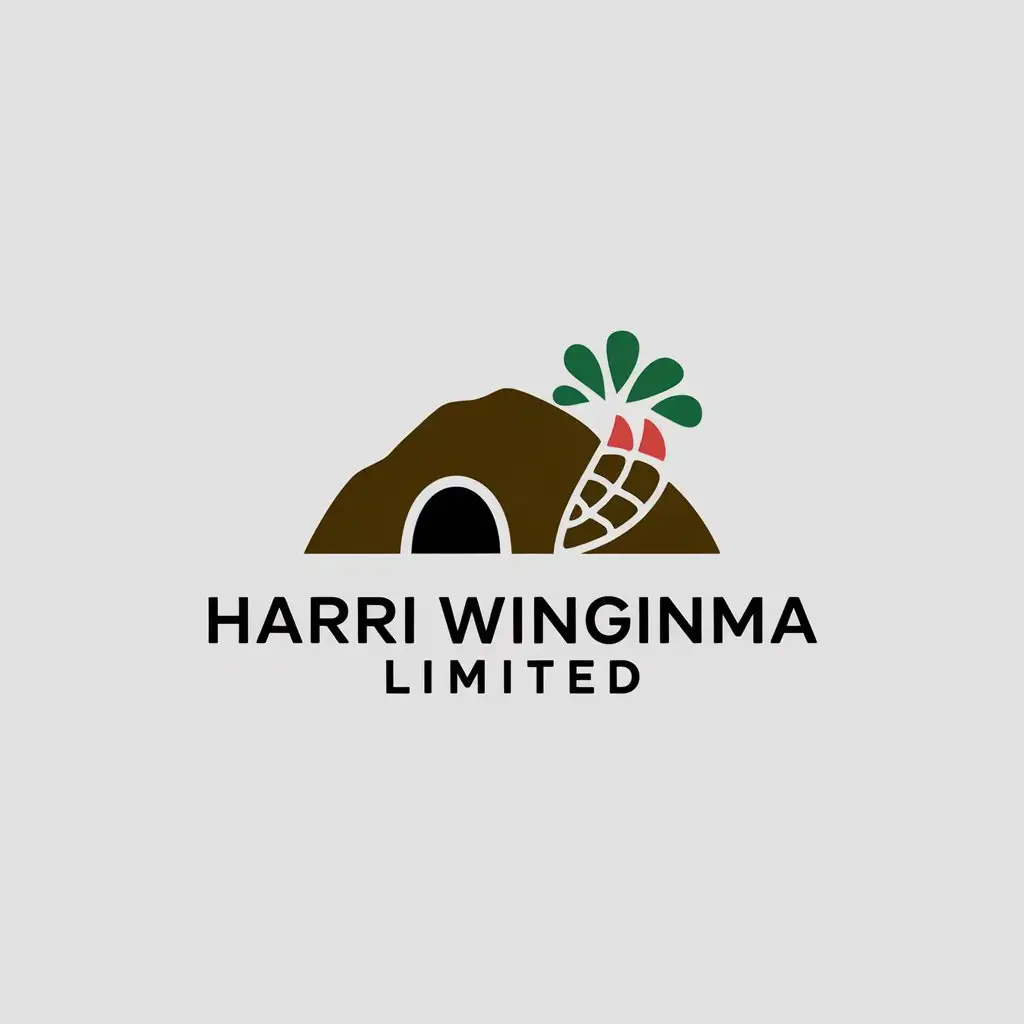 LOGO Design for Harri WINGINMA Limited Minimalistic Hill and Breadfruit Tree Theme