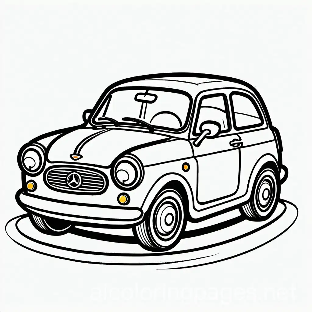 Cartoon-Car-Coloring-Page-for-Kids-Smiling-Car-Driving-on-Sunny-Day