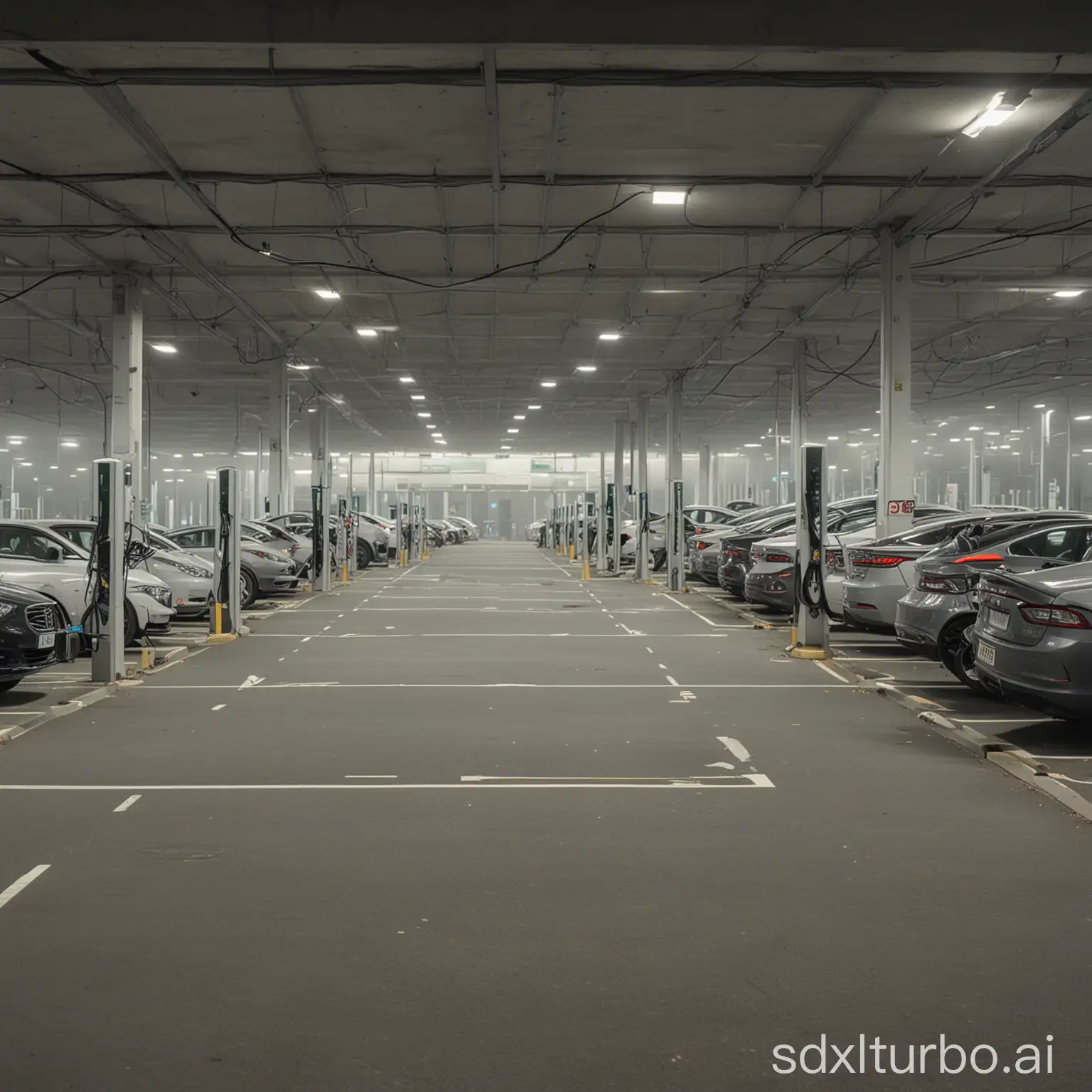 Busy-Electric-Vehicle-Charging-Station-in-Timelapse