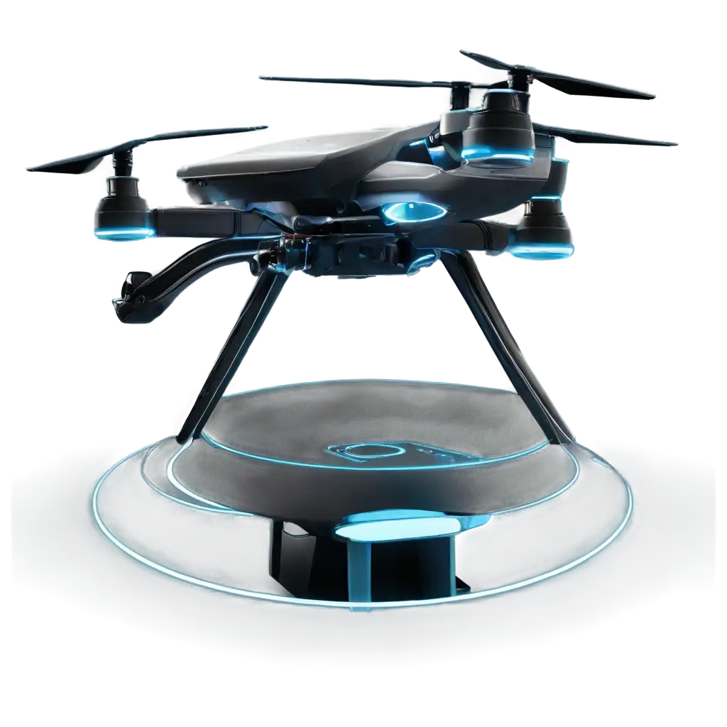 Futuristic-Drone-on-TechInspired-Table-PNG-Image-for-HighQuality-Digital-Use