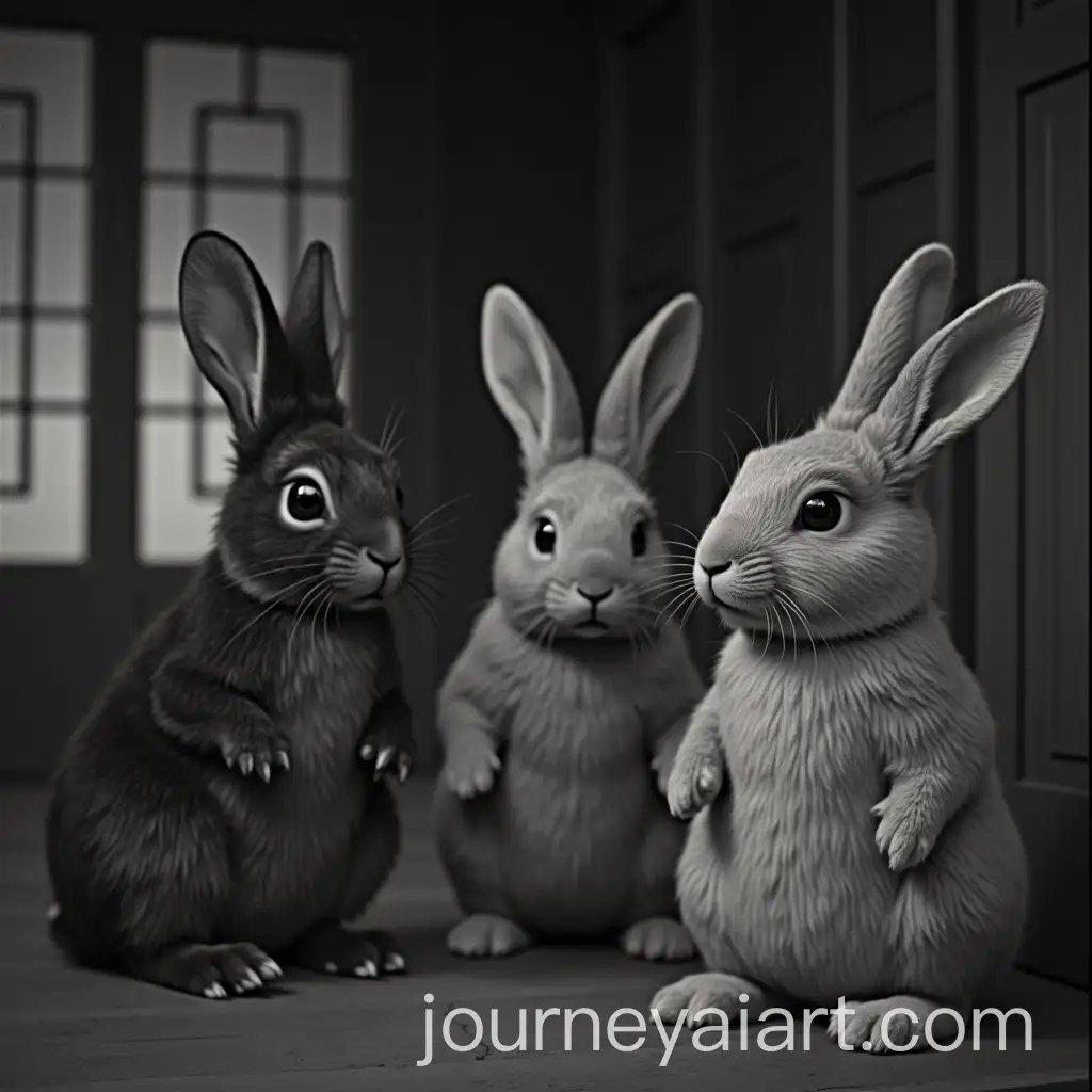 Demonic-Rabbits-in-a-Classic-1950s-Japanese-Film-Scene
