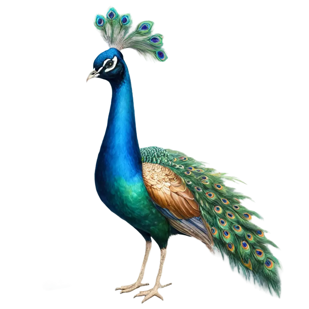 PNG-Image-of-a-Peacock-Arranging-Guaj-Paint-Bouquets-Artistic-Concept-in-HighQuality-Format