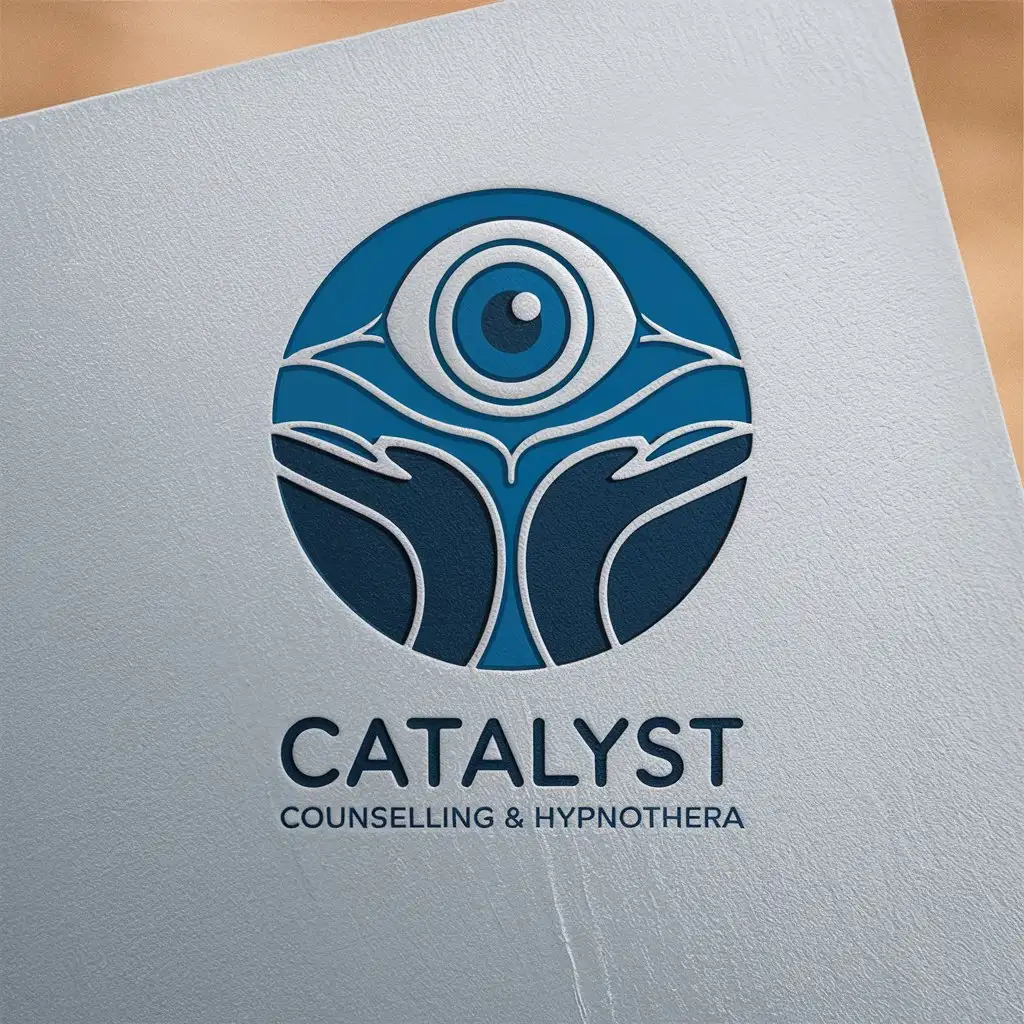 LOGO Design For Catalyst Counselling Hypnotherapy Clean Professional Logo on White Background