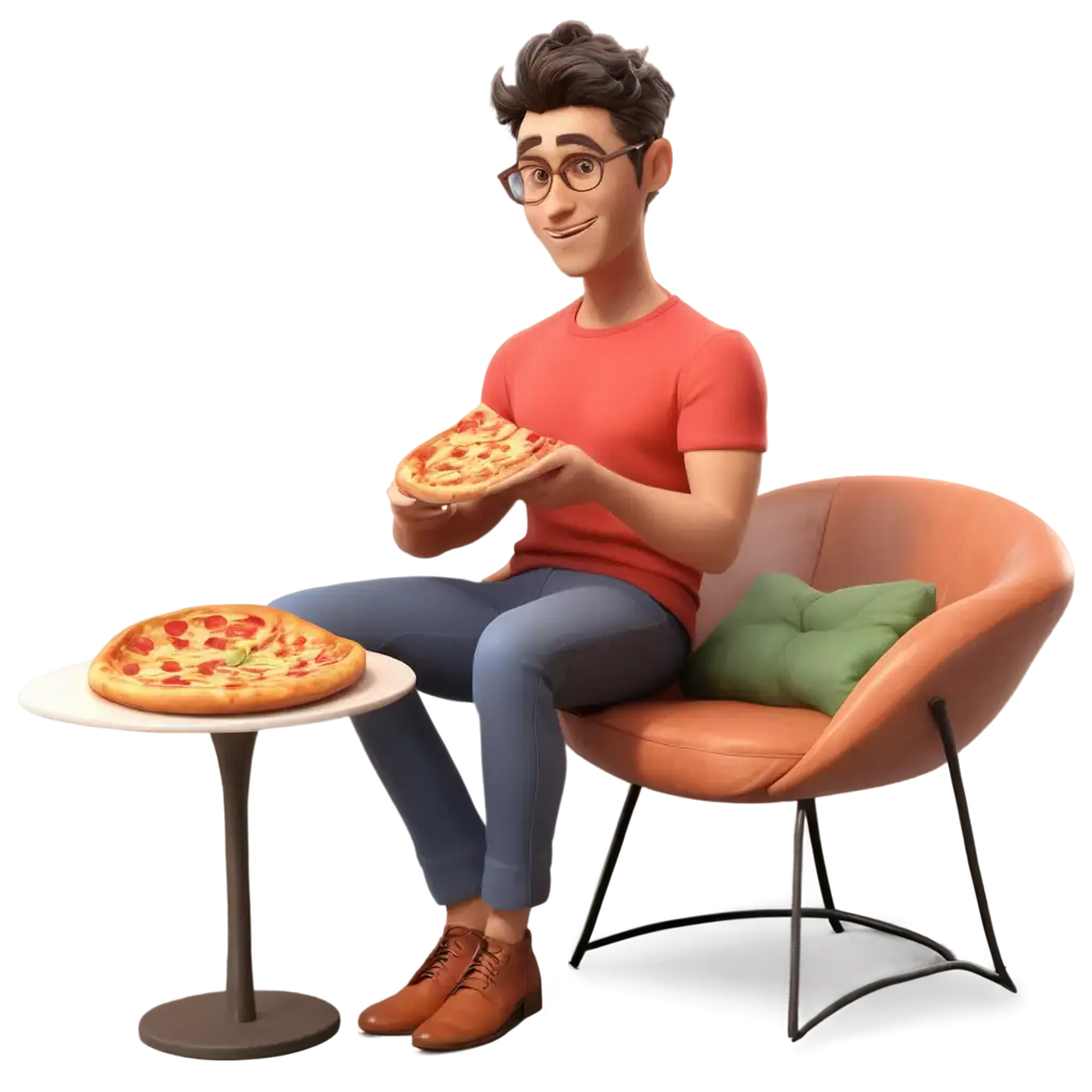 3D-Model-Eating-Pizza-in-Hotel-Chair-HighQuality-PNG-Image-for-Versatile-Applications