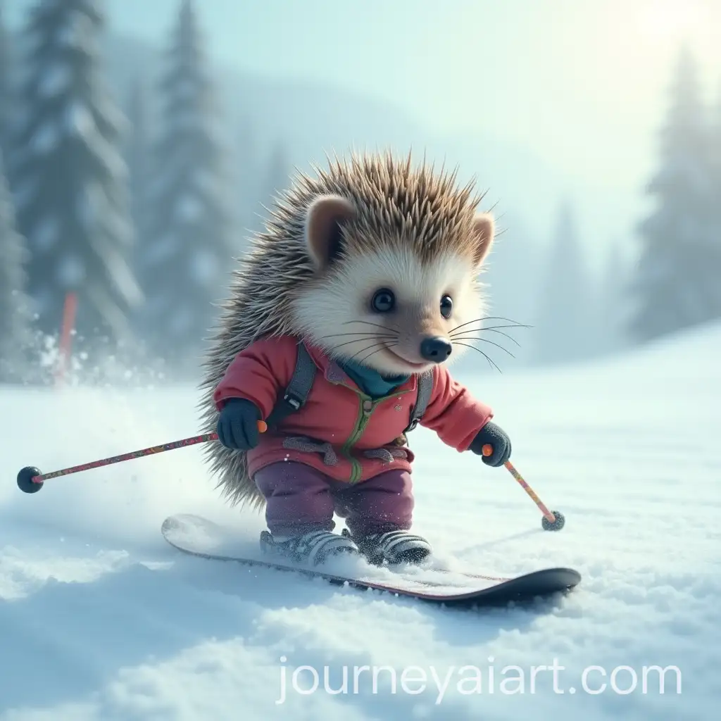 HedgeAI-Image-Prompt-Expansionhog-Riding-Snowboard-at-Ski-Resort-in-the-Fog
