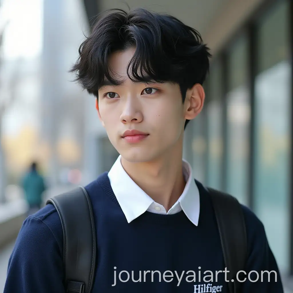 Attractive-College-Boy-in-Navy-Hilfiger-Sweater-with-Black-Backpack