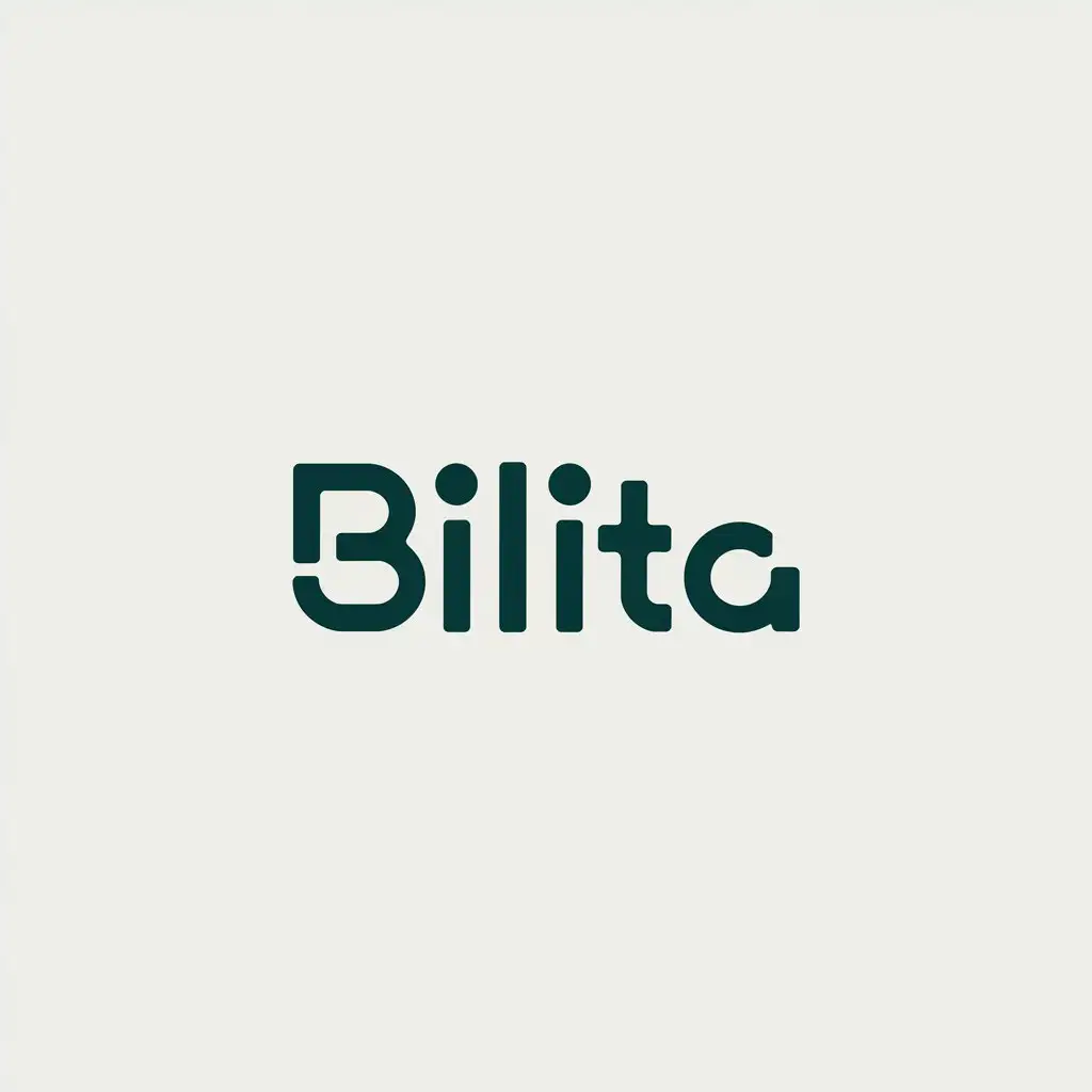 LOGO Design for Bilita Minimalistic TexOriented Finance Industry Theme