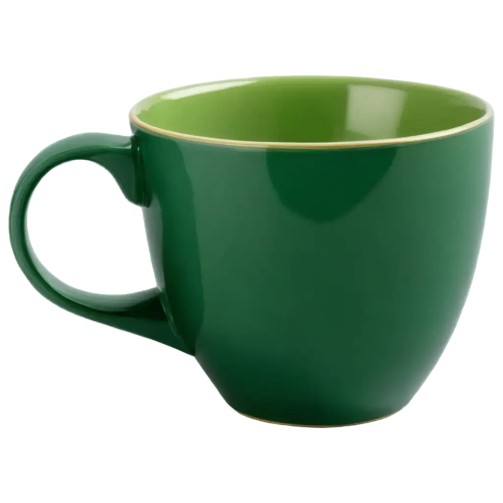 a green colour cup with beautiful design and attractive look