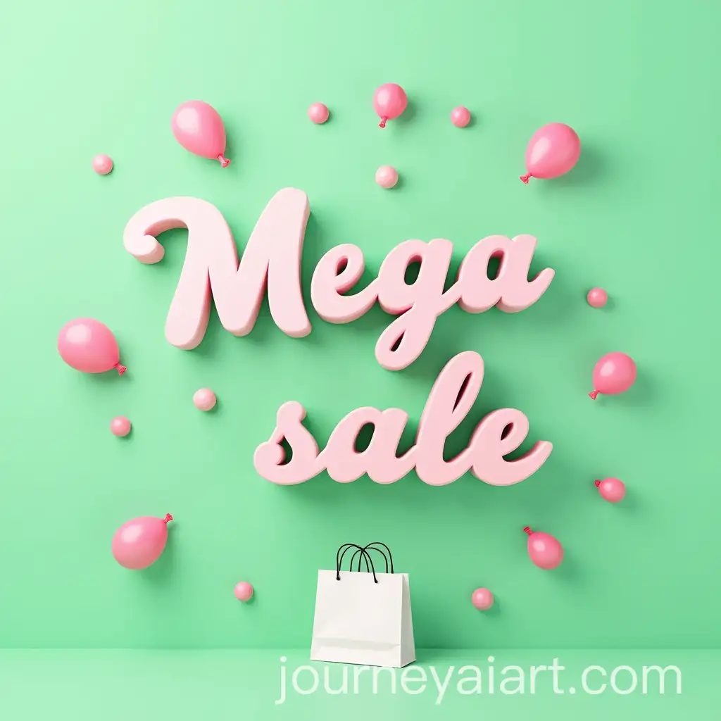 Mega-Sale-Promotion-with-Green-Background-and-Pink-Balloons