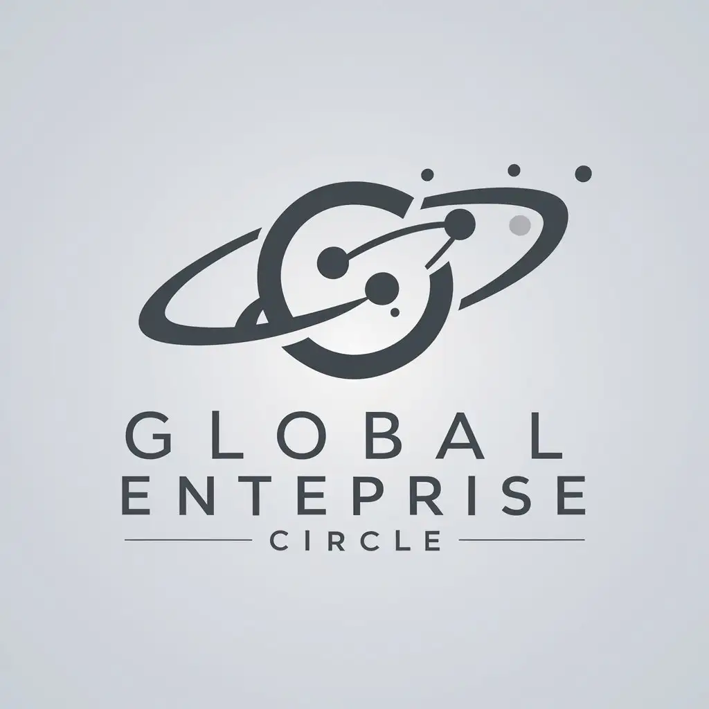 LOGO Design for Global Enterprise Circle Galaxy Elements Link Digital Theme for Internet Industry