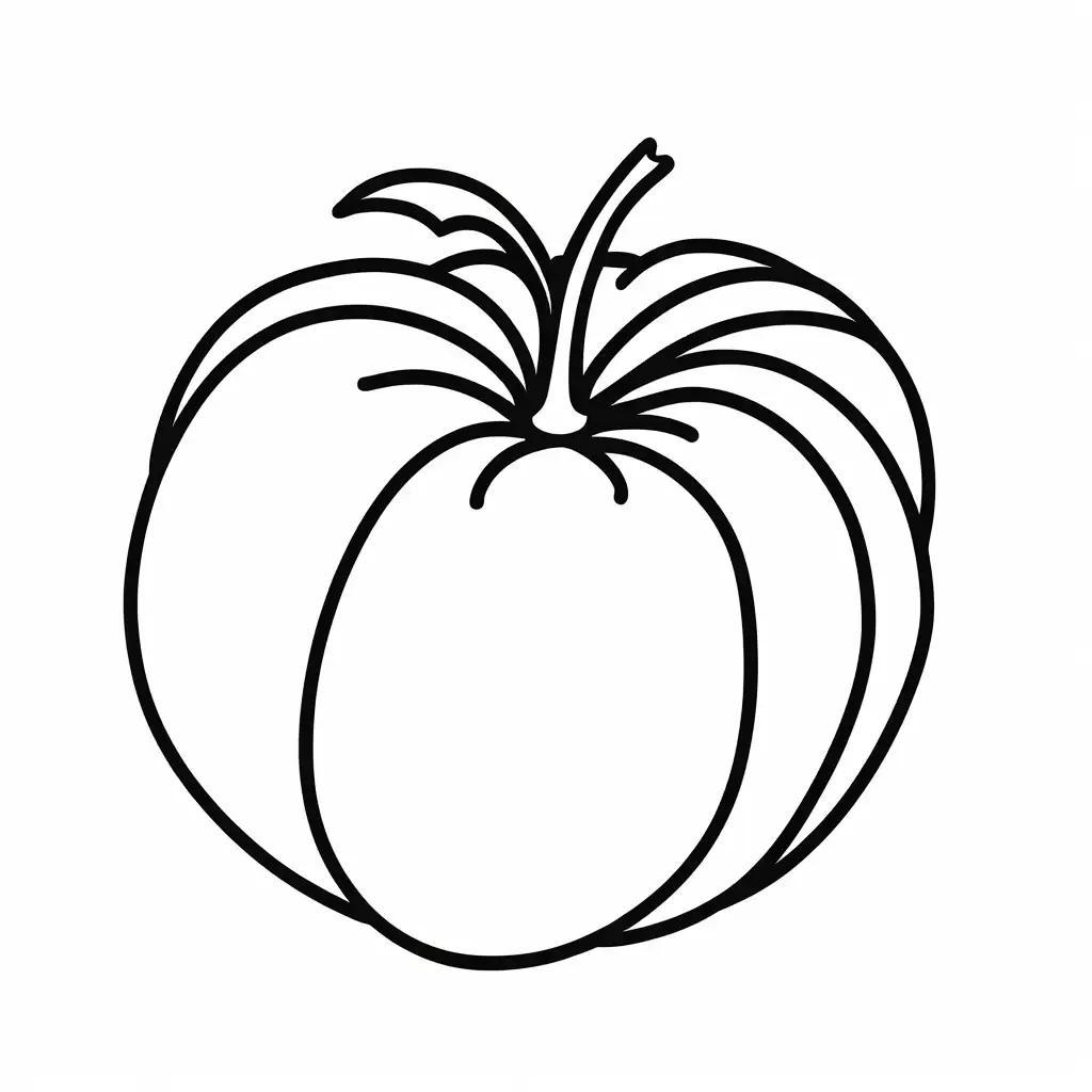 Simple-Tomato-Coloring-Page-Black-and-White-Line-Art