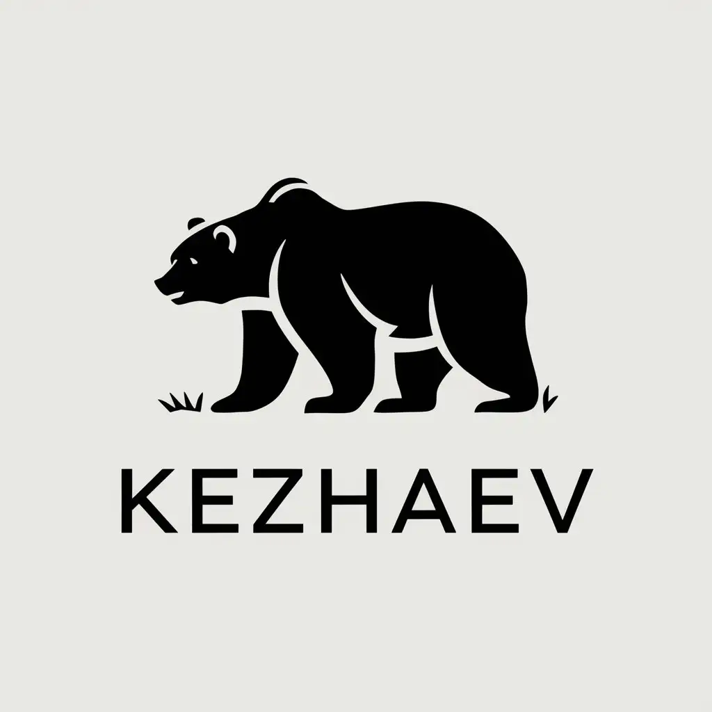 LOGO-Design-For-KEZHAEV-Bear-Symbol-with-Moderate-and-Clear-Background