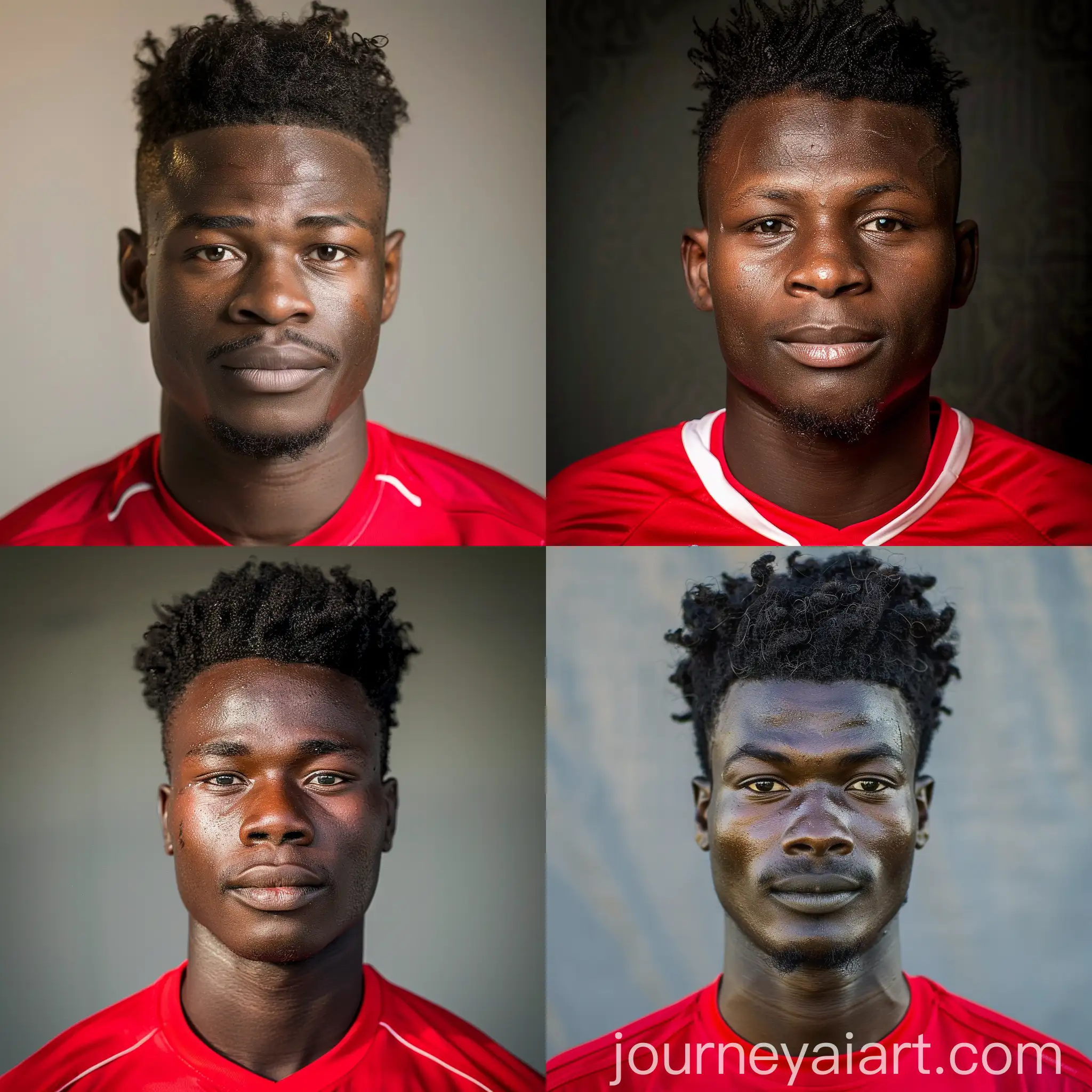 Detailed-Headshot-of-Male-Ivorian-Soccer-Player-in-FC-Midtjylland-Red-Jersey