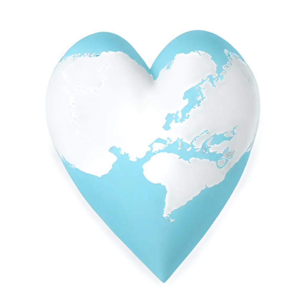 3D-Blue-Heart-with-World-Image-PNG-Crafting-a-Symbol-of-Global-Unity