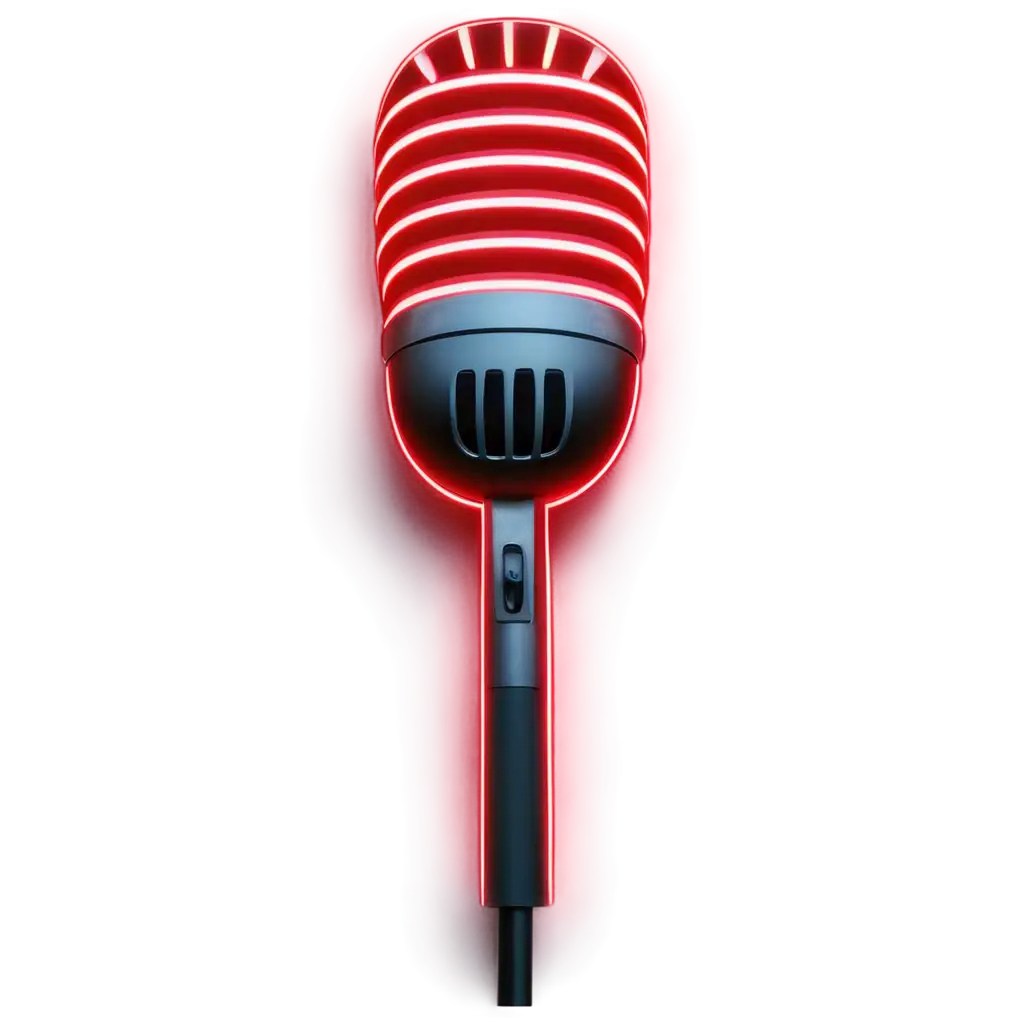 Realistic-Microphone-Icon-Made-in-Red-Neon-Lights-PNG-Image