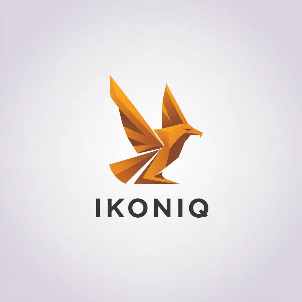 LOGO Design For ikoniq Minimalist Eagle Logo in Solid Color