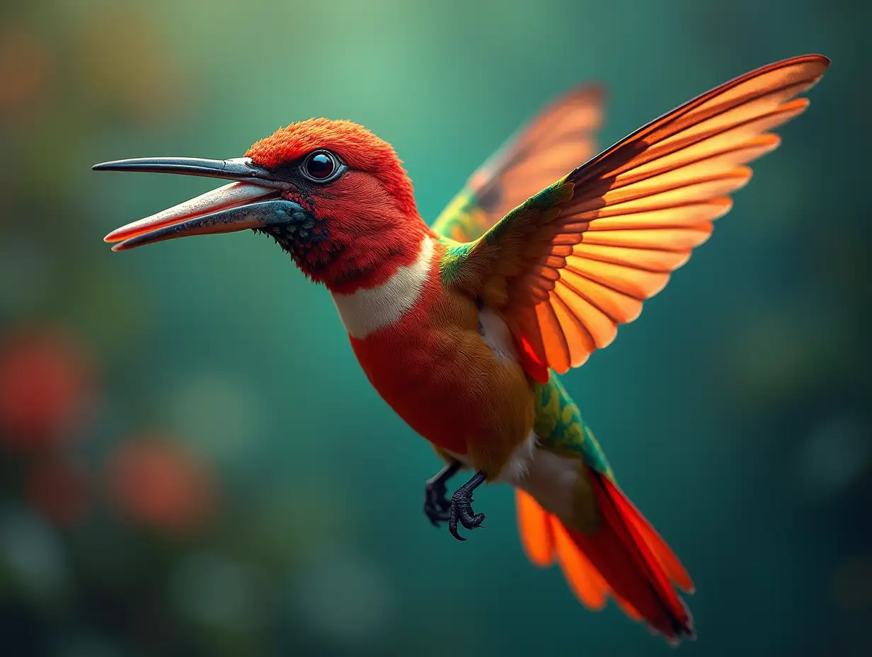 Create a Surreal World Hummingbird with Parrot Head