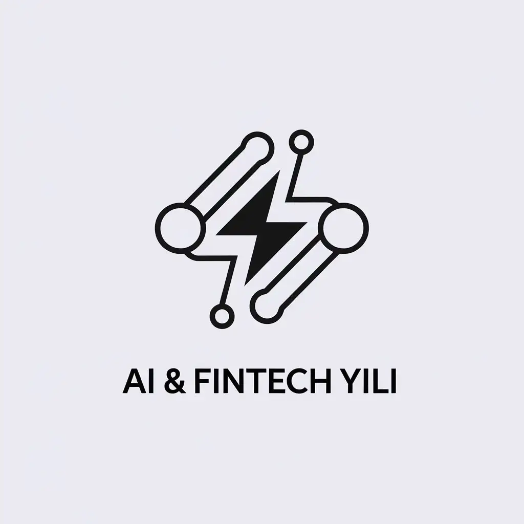 LOGO Design for AI Fintech Yili Minimalistic Bolt Symbol for Technology Industry