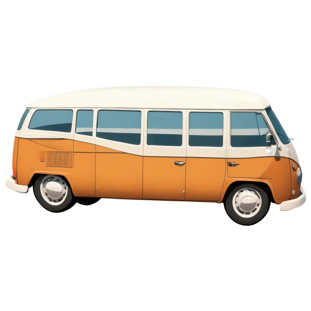 a cartoon rendition of a VW bus