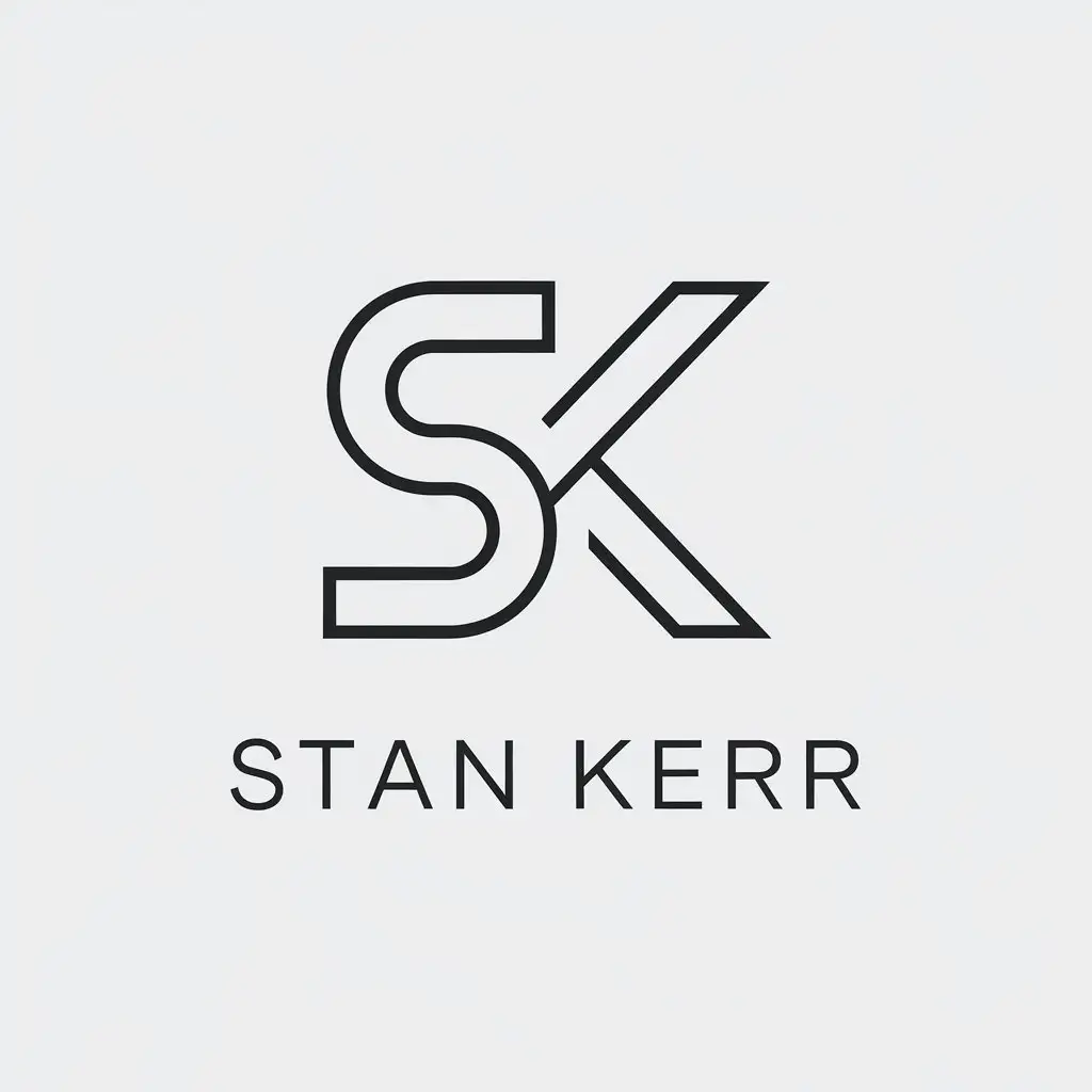 LOGO Design for Stan Kerr Minimalistic Vector with Stanke Symbol for Technology Industry