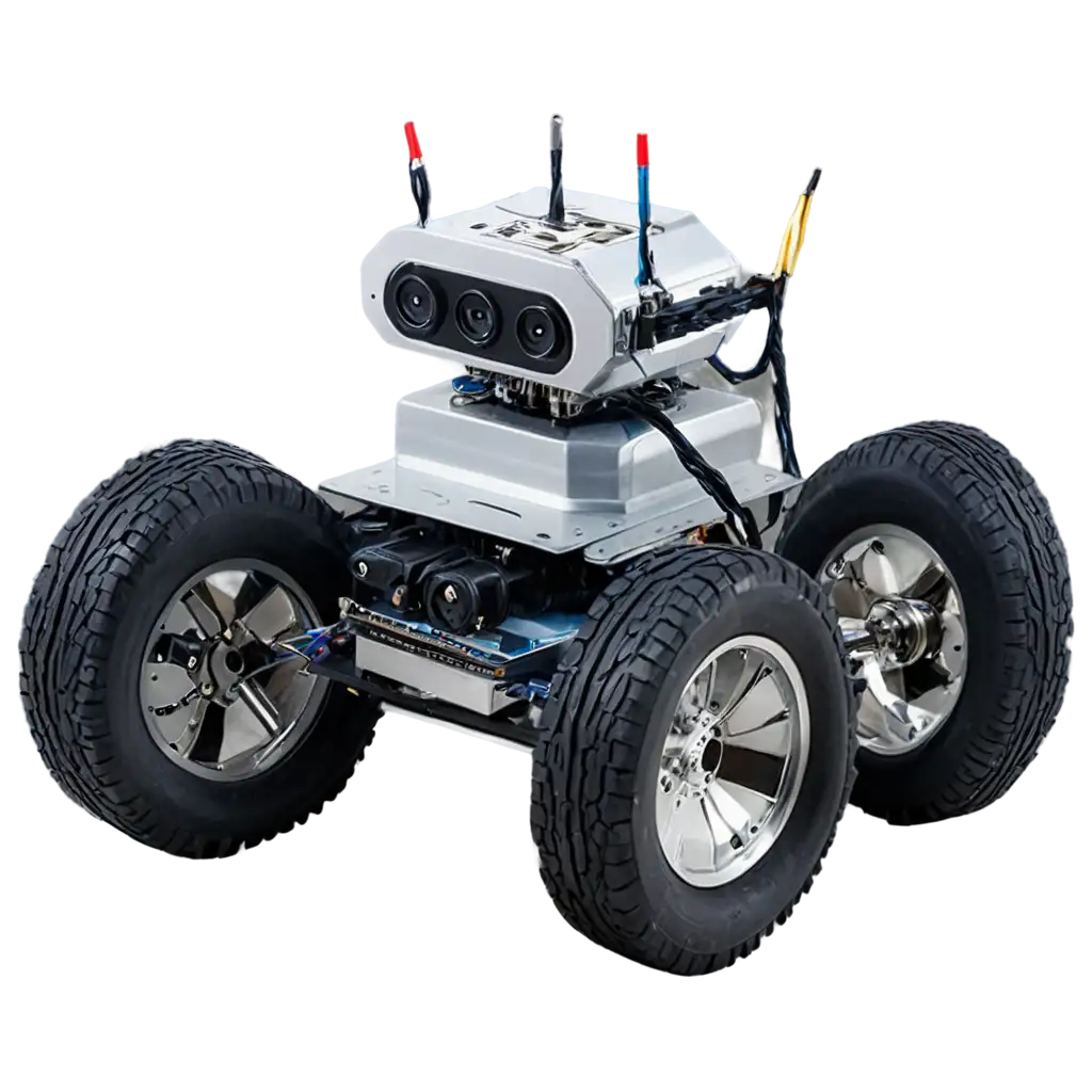 Educational-Robot-PNG-Image-Silver-Design-with-Cables-Sensors-Wheels-Motors-Arduino-and-Batteries