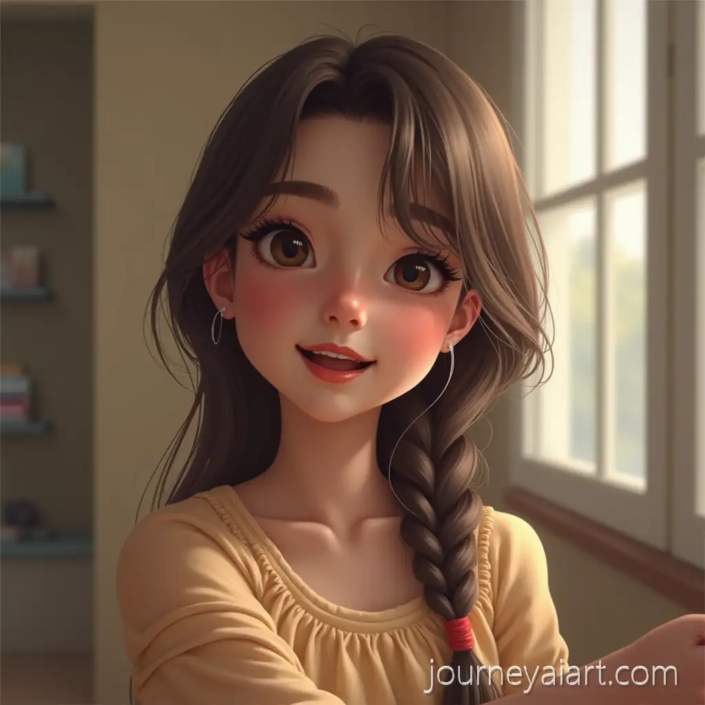 Girl-Taking-aGirl-Taking-Selfie-Selfie-in-a-Natural-Setting