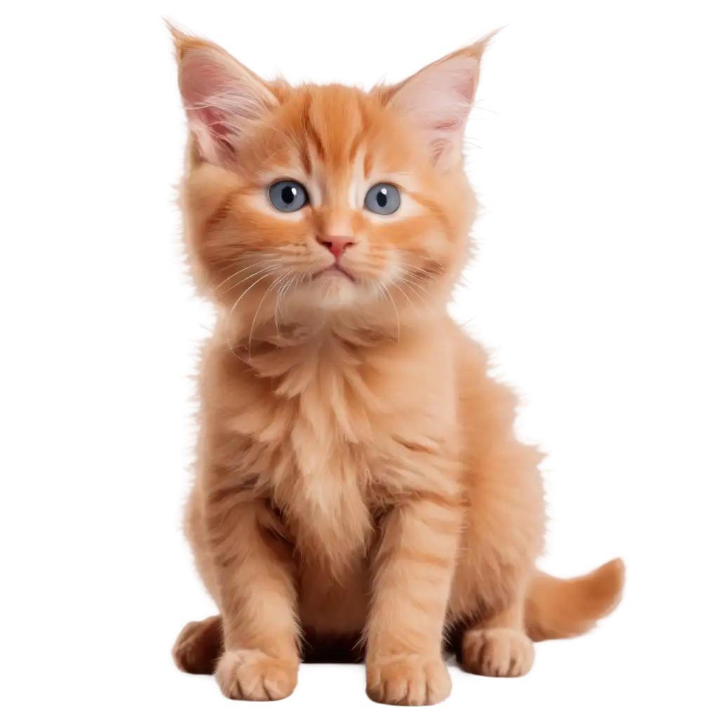 Adorable-Fluffy-Ginger-Kitten-PNG-Image-for-Various-Creative-Uses