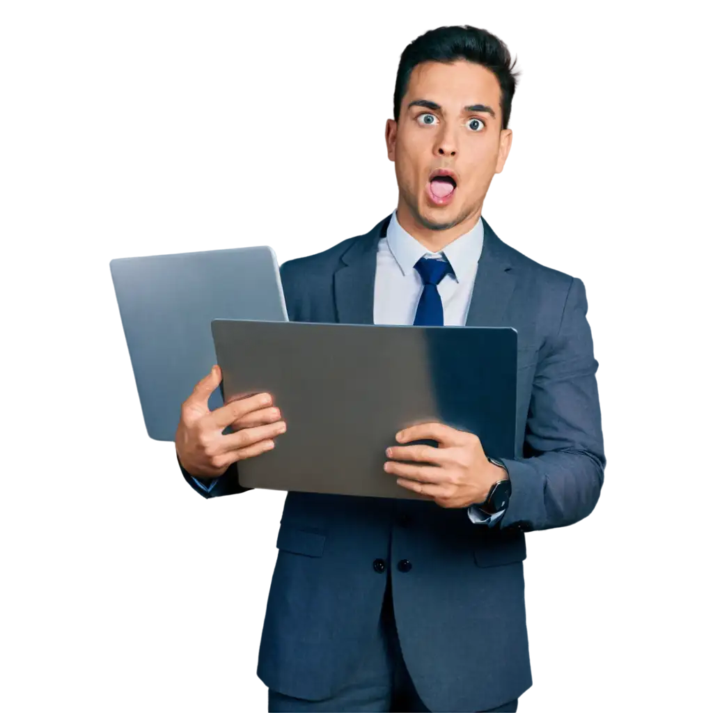 Shocked-Man-Holding-Laptop-PNG-Image-HighQuality-Transparent-Format-for-Versatile-Usage