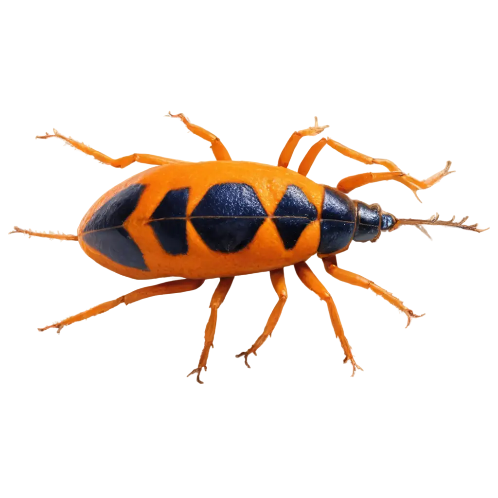 Detailed-PNG-Image-of-an-Orange-and-Blue-Bug-Seen-from-Above