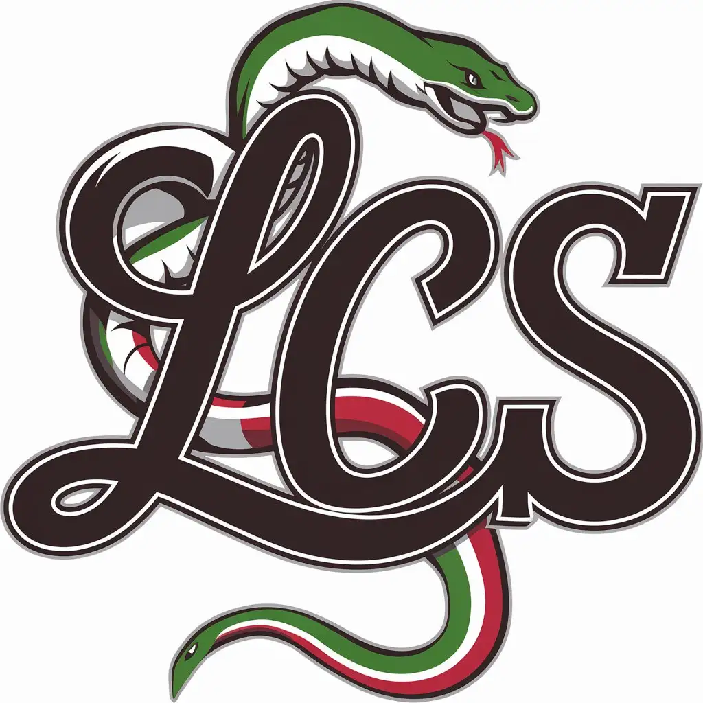 LOGO-Design-for-LCS-Vector-Logo-with-Snake-and-Italian-Flag-Colors