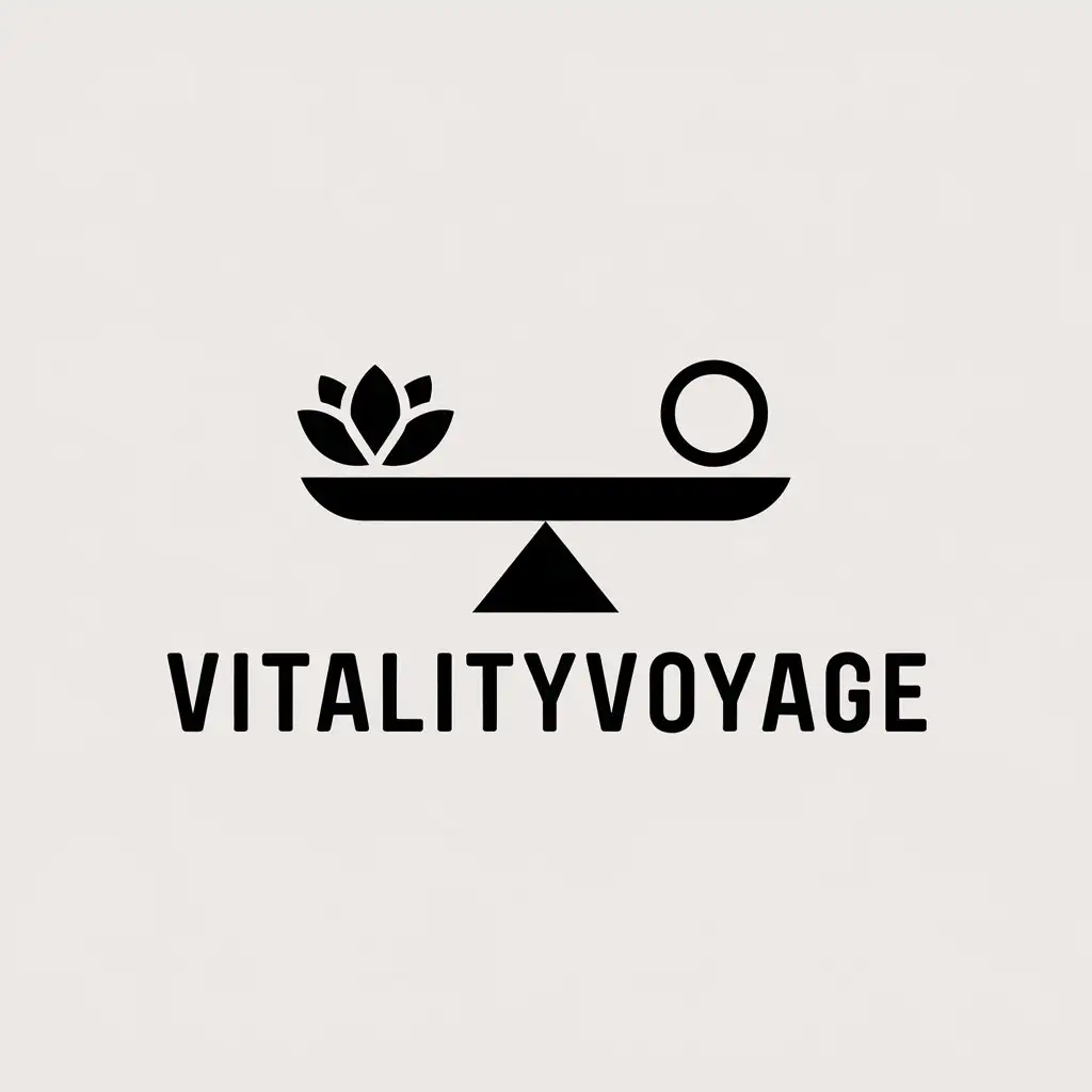 LOGO Design for VitalityVoyage Mindfulness and Moderation Theme with Clean Clear Background