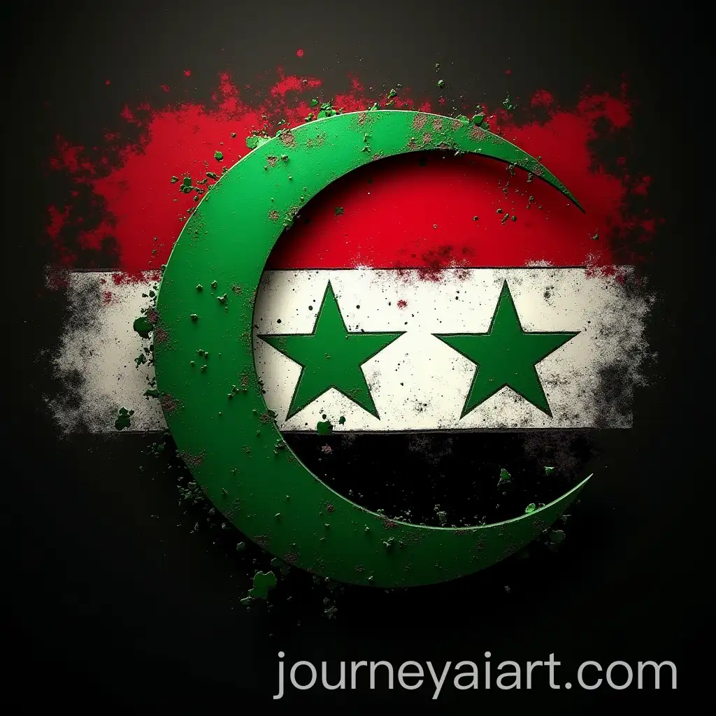 Syrian-Free-Army-Masking-the-Green-Crescent-and-Three-Green-Stars-Symbol