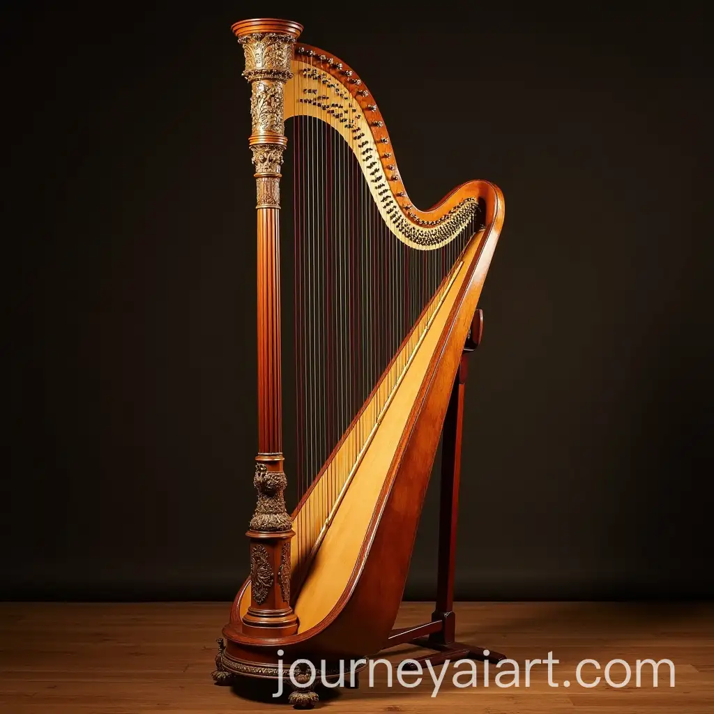 Baroque-Style-Pedal-Harp-in-True-Representation