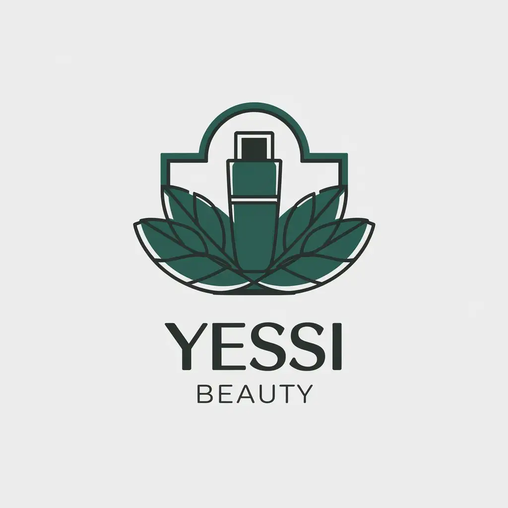 LOGO-Design-for-Yessi-Beauty-Leaf-Cream-Can-Symbol-with-Clear-Background-for-Retail