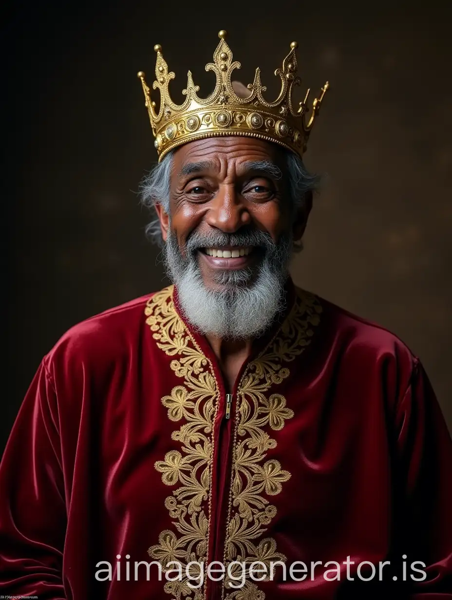 Elderly-Black-King-in-Velvet-Robe-and-Gold-Crown-Cheerful-Expression