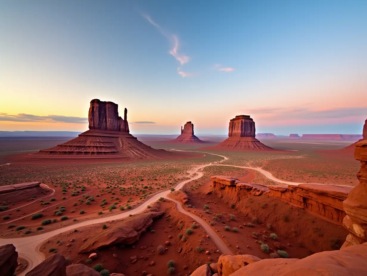 Majestic-Monument-Valley-Landscape-at-Sunset