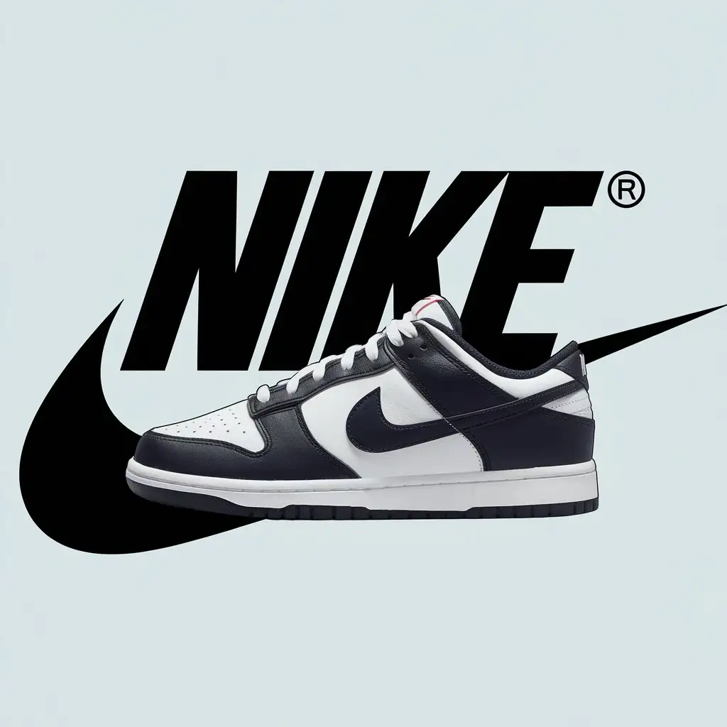 LOGO-Design-for-Nike-Modern-Vector-Design-with-Nike-Dunk-Low-Panda-Theme