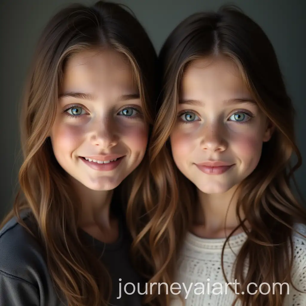 Realistic-Portrait-of-a-13YearOld-Boy-and-Girl-with-Striking-Features