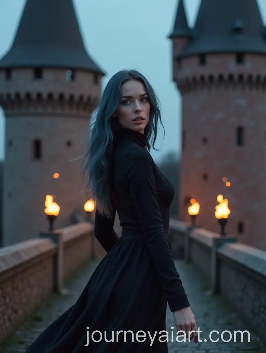 Solitary-Dance-on-Gothic-Bridge-at-Evening