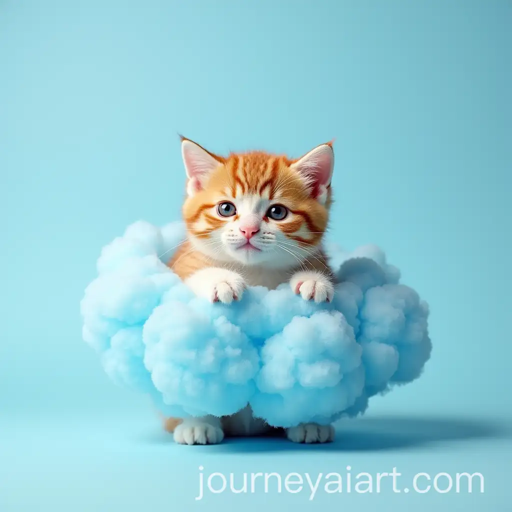 Kitten-Merged-with-Soft-SkyBlue-Cloud-in-Dreamy-Aesthetic