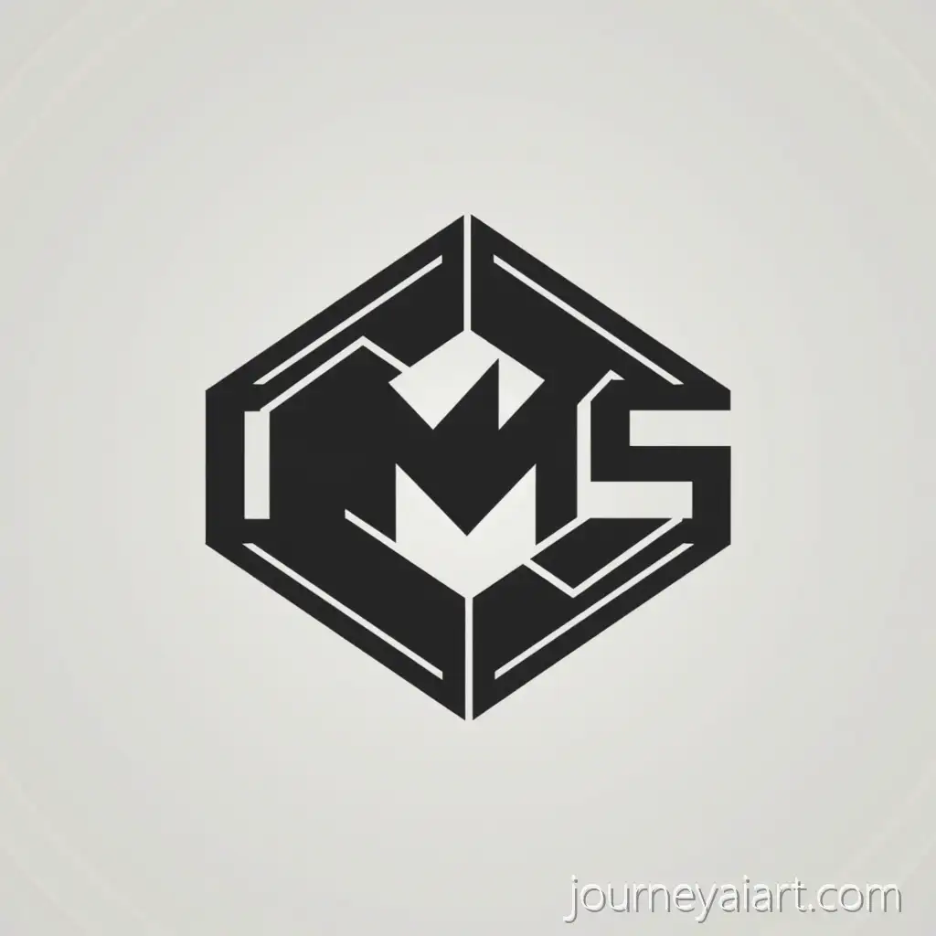 Minimalist-GeMinimalist-geometric-logoometric-MS-Monogram-Logo-with-Industrial-Tech-Aesthetic