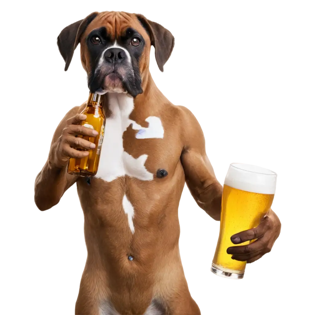 Happy-Boxer-Dog-Drinking-Beer-PNG-Image-Cheerful-Canine-Enjoying-a-Refreshing-Beverage