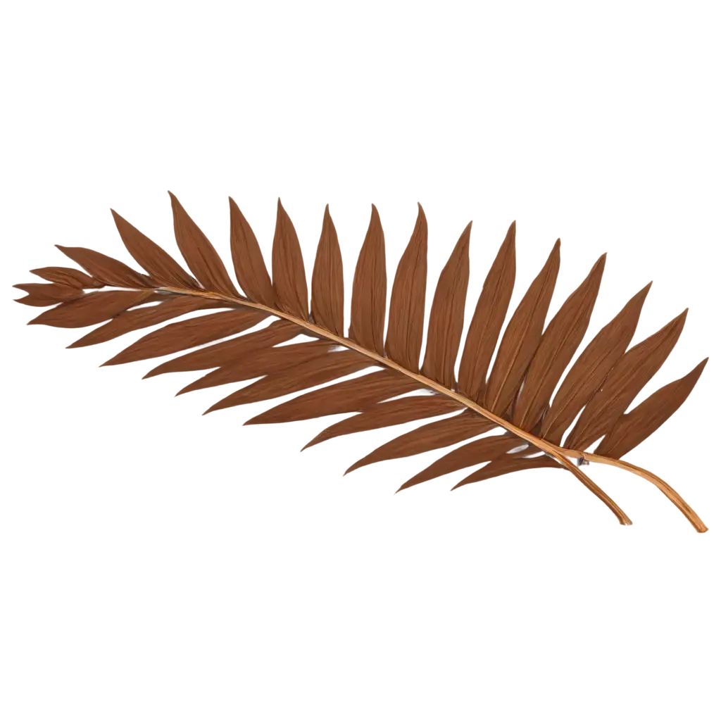 Aesthetic-Brown-Palm-Leaf-PNG-Image-Perfect-for-HighQuality-Designs-and-Creative-Projects