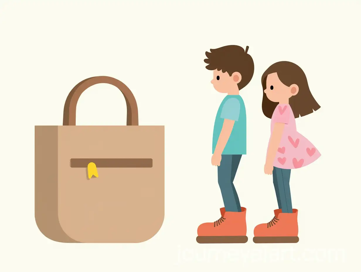Young-Boy-and-Girl-Characters-with-Vector-Bag-and-Shoes